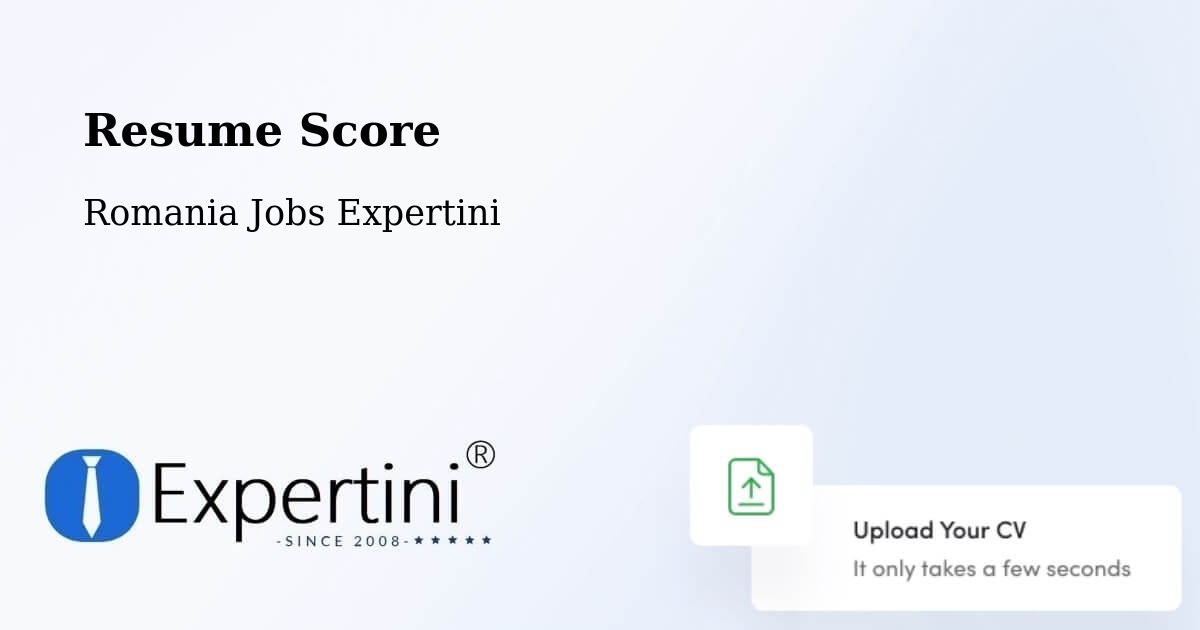 Resume Score & Job Description Match Tool – Seaca - Romania Jobs Expertini